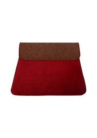 Resim Unicolor Düz Kırmızı 2'li Banyo Paspası Halısı Seti Kaymaz Deri Kırmızı 