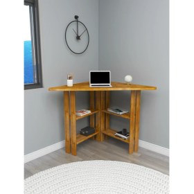 Resim Wood Face Woodface Best Doğal Ahşap Köşe Çalışma Masası 110x80 cm 