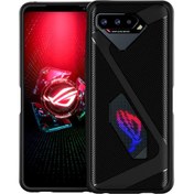 Resim Asus Rog Phone 5 Ultimate Airtriggers Sanal Tuş Uyumlu Gamepad Silikon Kılıf - Siyah 