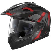 Resim Nolan N70-2 06 Skyfall 057 N-com Çene Çıkırabilir Motosiklet Kaskı Siyah - Kırmızı 