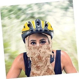 Resim VANZACK Rüzgar Geçirmez Spor Kapüşonlu Yüz Maskesi Dış Mekan Bisiklet Yüz Maskesi Esnek Boyun Koruyucu Nefes Alabilir Hızlı Kuruyan Kamuflaj Desenli 