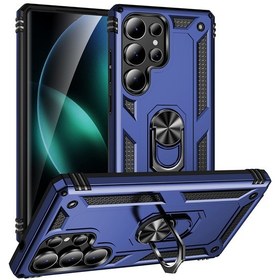 Resim Samsung Galaxy Uyumlu S25 Ultra Kilif Zirhli Standli Miknatisli Kapak 