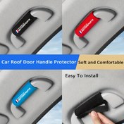 Resim 1 adet Peugeot, Renault, Fiat Opel, VW, Volvo, Toyota Yaris, Mercedes, BMW için yumuşak tüylü araba tavan kapısı tutma kolu koruyucu kol kılıfları 