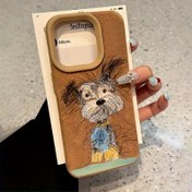 Resim Kahverengi Dağınık Yavru Köpek Sahte Kürk Yüksek Değerli Moda Telefon Kılıfı iPhone 16 Pro Max 15 14 13 12 11 Pro Max XS X XR XS MAX 16 15 14 Artı Şok Geçirmez Arka Kapak için Uygun 