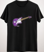 Resim GreenMint Unisex Siyah Surf Gitar Guitar Iı 