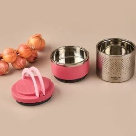 Resim 2 Katlı Çelik Yemek Termosu - Pembe - 1,5 Lt 