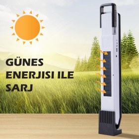 Resim Powermaster T2 57 Ledli Solar Ve Powerbank Özellikli Işıldak 