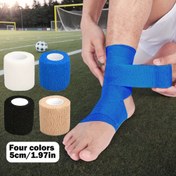 Resim 1 adet Spor Bandı, 5cm/1.97in, Dokuma Olmayan Malzeme, Evrensel Uyum, Ayak Desteği, Çok Renkli Seçenekler (Beyaz, Siyah, Mavi) 