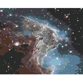 Resim wombhobby Hubbenin Gözünden Sayılarla Boyama Seti 80x100 Cm Çerçeveli (Kasnağa ) Gerili 
