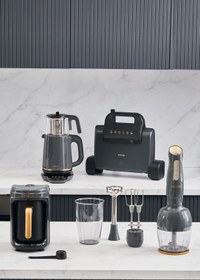 Resim Gold 4'lü Elektrikli Çeyiz Seti Tost, Kahve, Çay Makinesi ve Blender Seti Antrasit 