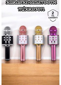Resim Şarjlı Ve Uzun Pil Ömürlü Karaoke Mikrofon Usb Bellek Destekli, Profesyonel Ses 