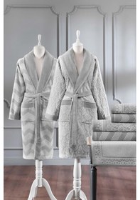 Resim Özdilek Pamuklu 7 Parça Aile Bornoz Seti-tappeto Antrasit Gri Çok Renkli 