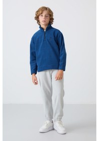 Resim Tommylife Tommy Life Parlament Kalın Yumuşak Dokulu Standart Fit Nakışlı Polar Erkek Çocuk Sweatshirt - 11221 Parlament 