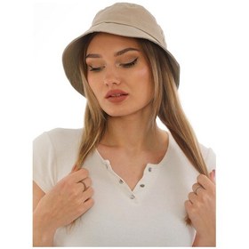 Resim Kadın Balıkçı Vizon Kova Bucket Şapka Vizon 
