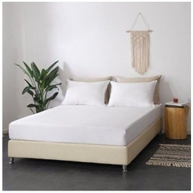 Resim Çift Kişilik Beyaz Renk Çarşaf Ve Yastık Kılıfı Çok Renkli 