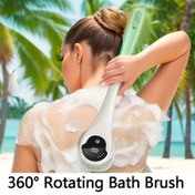 Resim USB Şarj Edilebilir 360° Fırçalama Özellikli 5'li Elektrikli Sırt Temizleyici - Silikon Vücut Peeling ve Masaj Aleti, Uzun Saplı, Derinlemesine Temizlik Banyo Seti, Duş ve Küvet İçin Uygun, Spa Seviyesinde Banyo Fırçası | Optimize Tutuş | Silikon Vücut Fırçası 