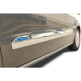Resim Ford Courier Uyumlu 2014-2023 Krom Yan Kapı Çıtası 4 Parça Paslanmaz Çelik 