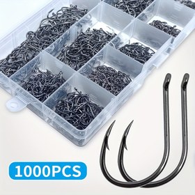 Resim 1000 adet PHYXIA 3-12# Gümüş Balıkçılık saç tokası Barbed & Eye saç tokası ile - Dayanıklı Karbon Çelik, 1000 adet Kutu Kolay Saklama için, Babalar Günü ve İşçi Bayramı Hediyeleri için İdeal, Balıkçılık Malzemeleri, Sağlam Yapı, Yüksek Kaliteli saç tokası 