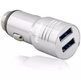 Resim Nodar Nd1075 Araç Şarj Adaptörü 2x Usb 3.4a Metal - Silver Araç Kablosuz Şarj 