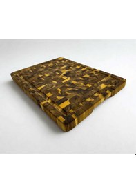 Resim Akasya Kesme Tahtası Xlarge Boy Endgraın 40x32x3 Cm Masif Ahşap Doğrama Tahtası Sunum Tahtası Kahverengi 