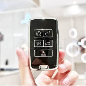 Resim Land Rover Discovery Sport Anahtar Kılıfı Siyah-gümüş 2020-2025 