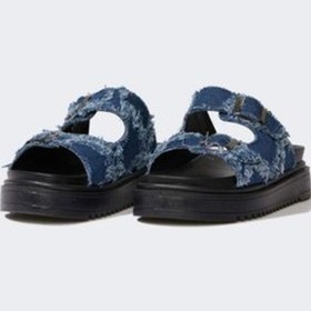 Resim Defacto Kadın Düz Taban Çift Bantlı Jean Terlik E7048ax25spbe3 Mavi 