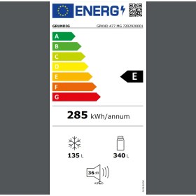 Resim Grundıg Gpknd 477 E Enerji Sınıfı 475LT Duo-No Frost Kombi Tipi Buzdolabı Beyaz 