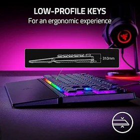 Resim Razer Ornata V3 Tenkeyless - Kompakt Düşük Profil Oyun Klavyesi (Meka-Membran Anahtarlar, Özel Medya Tuşları, Manyetik Yumuşak Dokunuşlu Bilek Desteği) TR Düzeni | Siyah 