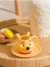 Resim Peak Yeni Sezon Winnie The Pooh Baskılı Seramik Kahve Fincanı 100 Ml Sarı 