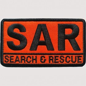 Resim Kurtarma ve Arama Yaması - Turuncu, Kalın SİYAH & BEYAZ Yazılı, Hızlı Yapışkan Tabanlı, Üniformalar, Çantalar, Ekipmanlar İçin - Tüm Hava Koşullarına Dayanıklı Polyester Acil Durum Yaması, SAR Ekibleri, İlk Müdahale Personeli, Açık Hava Maceraları için Profesyonel Kurtarma Rozeti, Yırtılmaya Karşı Dirençli Malzeme, Güvenlik Personeli Aksesuarları 