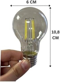 Resim Heka LED Ampul, 6W (51W), 6500K Beyaz Işık, E27 Duy, Şeffaf, 2 Adet 