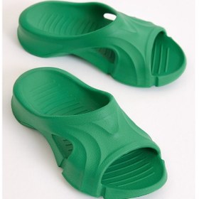 Resim Tonny Black Unisex Çimen Yeşili Desenli Kalın Tabanlı Eva Terlik Yeşil 