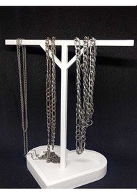 Resim Kalpli Takı Standı - Takı Askılığı - Beyaz Şık Tasarım Takı Standı 