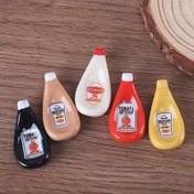 Resim 5 Adet Minyatür Domates Ketçap Şişesi Süsleri - Canlı Reçine DIY El Sanatları Dekorasyonlar Takı Yapımı, Ev Dekoru ve Hediyeler için Mükemmel, Aile ve Arkadaşlar İçin İdeal, Boncuk Saklama Aksesuarları, Ev Dekor Vurguları | Ketçap Şişesi Tasarımı | Sentetik Reçine Malzeme 