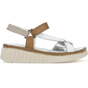 Resim Ziya, Kadın Hakiki Deri Sandalet 1511008z413 Beyaz 1511008z413 500 Beyaz 