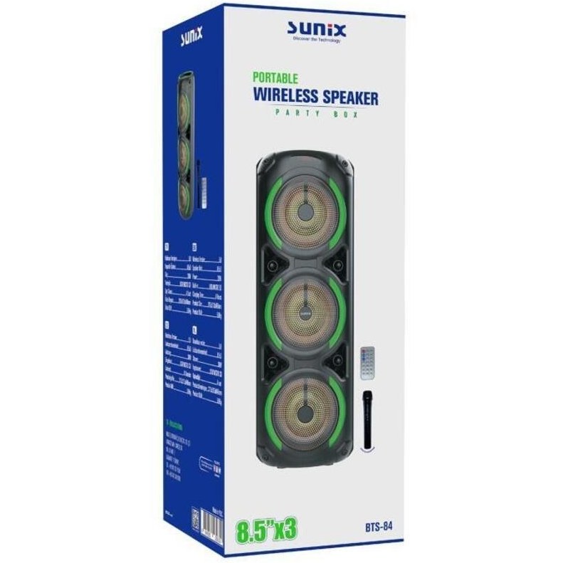 BTS セット売り Sunix 30w Mikrofonlu Kumandalı 80 Cm Ledli Bluetooth Hoparlör Bts