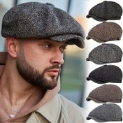 Resim 1 Adet Erkek Vintage Beret Şapka - Hafif Nefes Alabilen Polyester Karışım Twill Kep, Ayarlanabilir Fit, Açık Bej Renkli & Strüktürlü Tasarım, Sokak Stili, Spor, Gündelik ve Bekar Parti Kullanımı, Ayarlanabilir Başlık, Outdoor Aksesuarı, Şık Kep, Dayanıklı Yapı, Unisex Kep, Spor Tutkunları İçin 