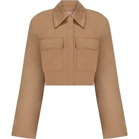Resim Whenever Company Camel Renk Koton Crop Ceket Camel 