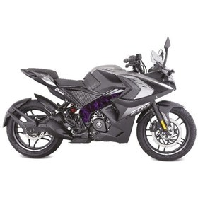 Resim Bajaj Pulsar Rs200 Orta Şase Motosiklet Sticker Etiket Modeli Fırtına Desen Mor 