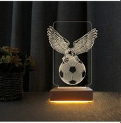 Resim 3D Gece Lambası Beşiktaşlılara Hediye Kartal Futbol Topu Lamba 