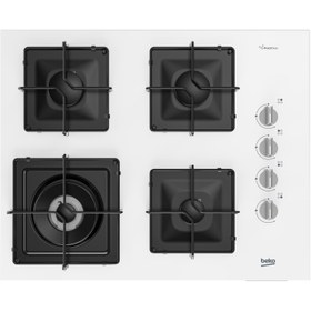 Resim Beko BOCD K 6510 EWB Wok Gözlü Beyaz Cam Ankastre Ocak 