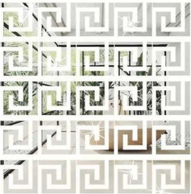 Resim Opulentliving Ayna Akrilik Duvar Çizgisi Sticker, Uv Baskılı Mat Yüzey, Gümüş & Altın Renk, 30 Adet Mufunye Mağaza 