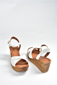 Resim Fox Shoes Kadın Beyaz Dolgu Topuklu Ayakkabı K674192109 