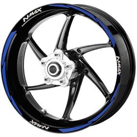Resim Deeb Yamaha Nmax Jant Şeridi Reflektif Mavi Beyaz Model S 