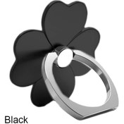 Resim GongtuShop Çiçek-Siyah Tarzı Parmak Yüzük Cep Telefonu Akıllı Telefon Standı Tutucu Cep Akıllı Yuvarlak Telefon Yüzük Şeffaf Kedi Tutucu Kalp Soketi Araç Montaj Standı (Yurt Dışından) 