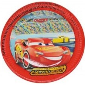 Resim Cars Arabalar 23 CM Karton Tabak 8'li 