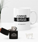 Resim Bk Gift Kişiye Özel Canım Babam Benzinli Çakmak Ve Kupa Seti-3 
