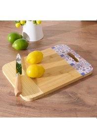 Resim Naturalovee Desenli Bambu Kesme Tahtası - Bej - 36x25,5 Cm Renkli 