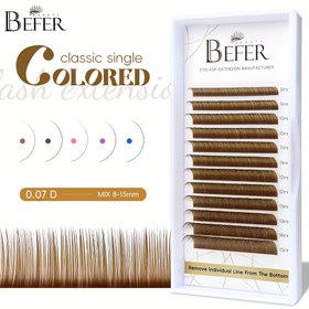 Resim Klasik Renkli Kirpik Uzantıları Çoklu Paket - Salonlar için Bitki Bazlı Skualan, 0,07mm Kalınlık, D Kıvrım, Karışık Uzunluk 8-15mm, Bebek & Kozplay Stilleri, Canlı Çeşitlilik (Kahverengi, Koyu Kahverengi, Pembe, Mor, Mavi) 