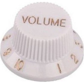 Resim Valencia Pnb1vwt Gitar Volüm Düğme Başlığı Plastik Beyaz Dr.parts 